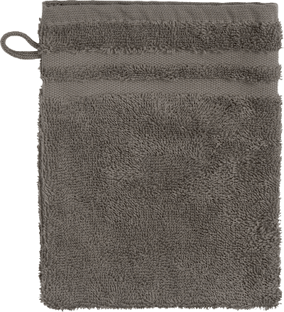 Waschlappen aus Frottee grau, GOTS-zertifiziert ebelin