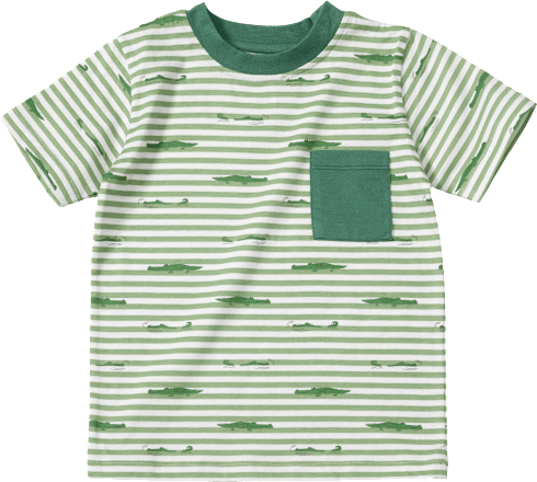 T-Shirt mit Krokodil-Muster, grün, Gr. 128 ALANA