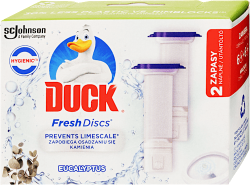 Fresh Discs WC-öblítő korong utántöltő duo pack, Eukaliptusz DUCK