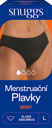 menstruační plavky bikiny černé, velikost L snuggs