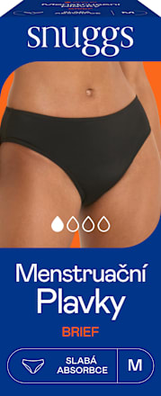 menstruační plavky bikiny černé, velikost M snuggs