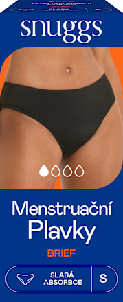 menstruační plavky bikiny černé, velikost S snuggs