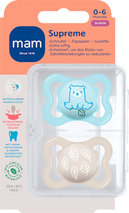 Schnuller Supreme 0-6 Monate sortiert mam