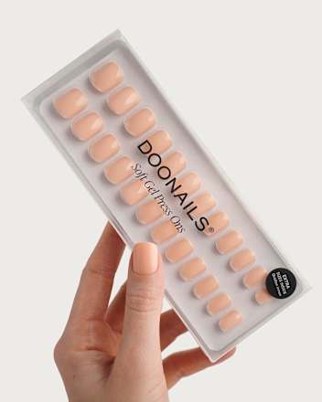 Künstliche Nägel Press Ons Extra Short Square Apricot Doonails