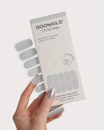 Glitter Me Up UV Nagelfolien Silver Shimmer Doonails