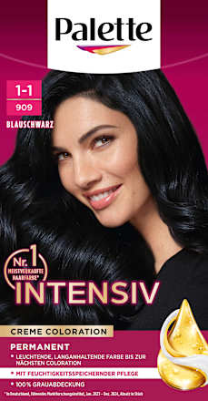 Intensiv Creme Coloration 909 Blau-Schwarz Palette Intensive Color Creme