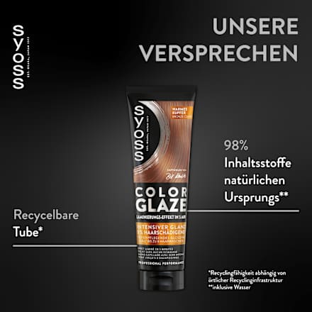 Farb-Glanzbehandlung Glossing Color Glaze Warmes Kupfer Syoss