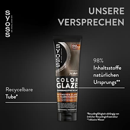 Farb-Glanzbehandlung Glossing Color Glaze kühles Mittelbraun Syoss