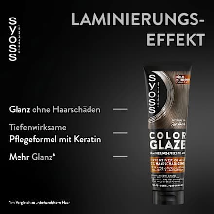 Farb-Glanzbehandlung Glossing Color Glaze kühles Mittelbraun Syoss