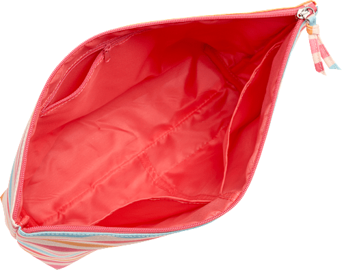 Kulturbeutel bunte Streifen "Summer means happiness and sunshine"  Vito & Joe