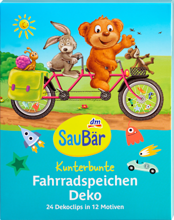 Geschenkset Kinder Ostern Fahrradspeichen-Deko 24tlg SauBär