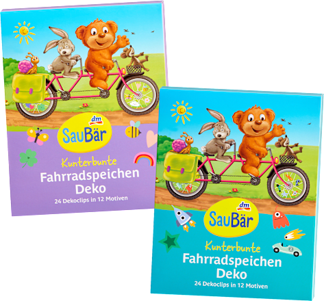 Geschenkset Kinder Ostern Fahrradspeichen-Deko 24tlg SauBär