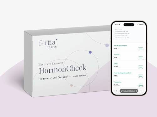 Zuhause Test Hormoncheck nach dem Eisprung fertia health