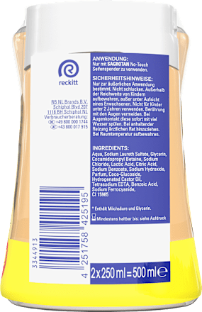 Flüssigseife No Touch Hawaii, Nachfüllpack (2x250 ml) Sagrotan