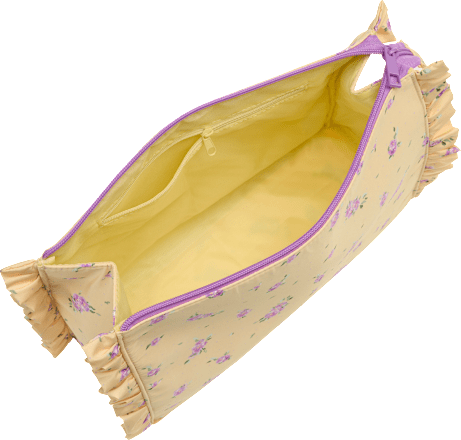 Kulturbeutel gelb/lila Blumen Vito & Joe