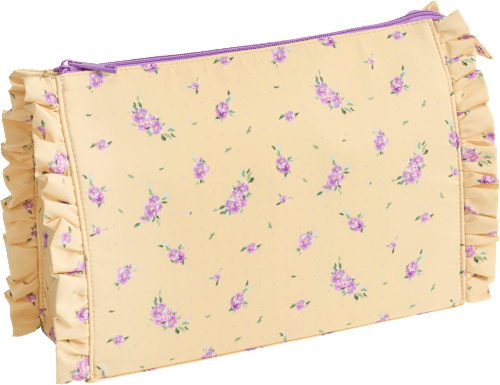 Kulturbeutel gelb/lila Blumen Vito & Joe
