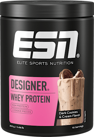 Whey Proteinpulver Designer, Dark Cookie & Cream Geschmack ESN