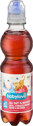 Saft & Wasser Apfel-Schwarze Johannisbeere-Holunder babylove