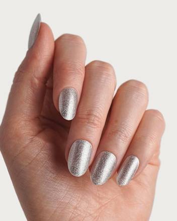 UV Gel Nagelfolien, Gel Strips Silver Shimmer Doonails