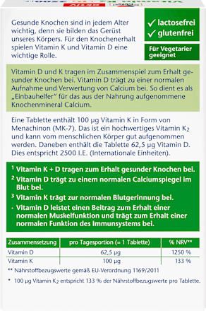 Vitamin K2 + D3 2500 I.E. Tabletten 30 St Doppelherz