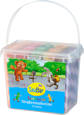 Geschenkset Kinder Ostern Straßenmalkreide bunt 15tlg SauBär