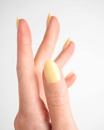 Künstliche Nägel, Soft Gel Press Ons Lemon Sorbet Short Round Doonails