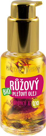 Ružový omladzujúci pleťový olej s opunciou, argánom, jojobou a Q10 Purity Vision