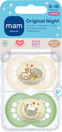 Schnuller Original Night 6-16 Monate sortiert mam