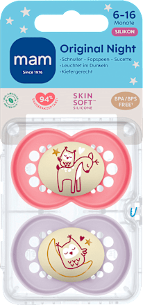 Schnuller Original Night 6-16 Monate sortiert mam