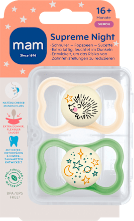 Schnuller Supreme Night 16+ Monate sortiert mam