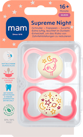 Schnuller Supreme Night 16+ Monate sortiert mam