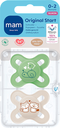 Schnuller Original Start grün/beige 0-2 Monate mam