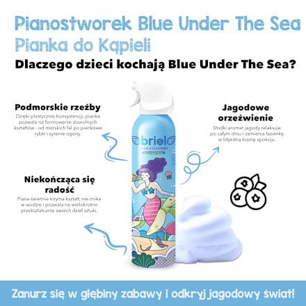 Koreańska pianka do kąpieli jagoda Pianostworek Blue Under The Sea briel