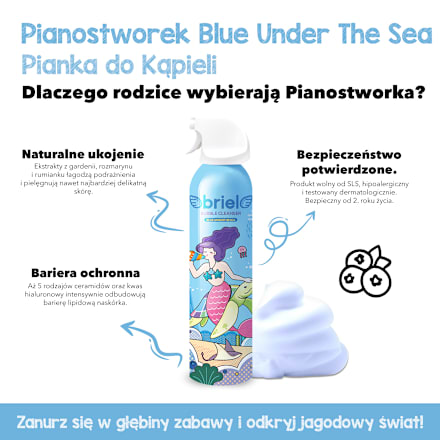 Koreańska pianka do kąpieli jagoda Pianostworek Blue Under The Sea briel