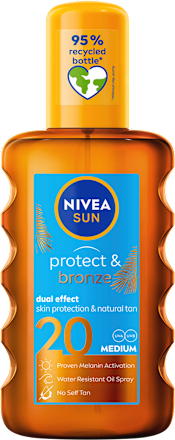 protect & bronze ulje za zaštitu od sunca u spreju, SPF 20 NIVEA SUN