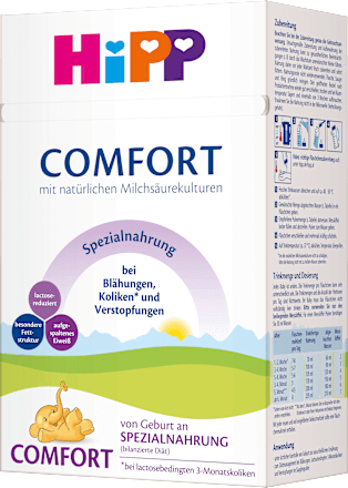 Spezialnahrung Anfangsmilch Comfort von Geburt an HiPP