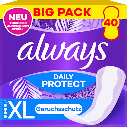 Slipeinlagen Daily Protect Extra Long Big Pack always