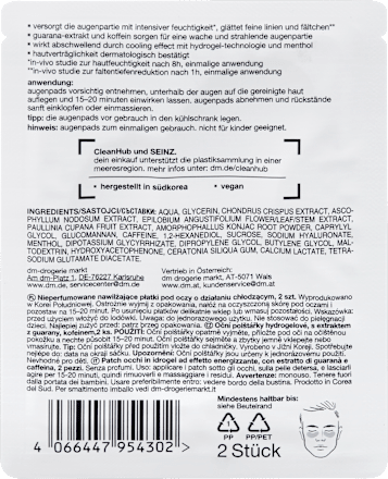 Hydrogélové vankúšiky pod oči energy effect SEINZ.
