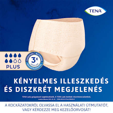 Inkontinencia-fehérnemű, krémszínű, M-es méret TENA