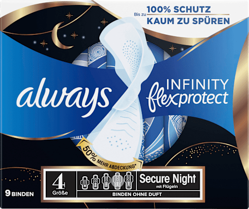 Binden mit Flügeln Infinity flex protect Nacht Extra always