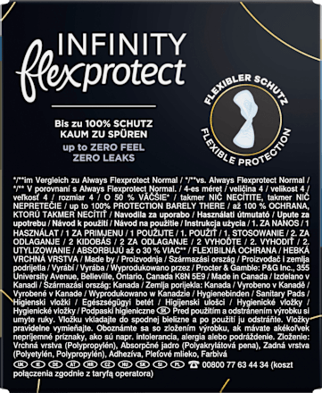 Binden mit Flügeln Infinity flex protect Nacht Extra always