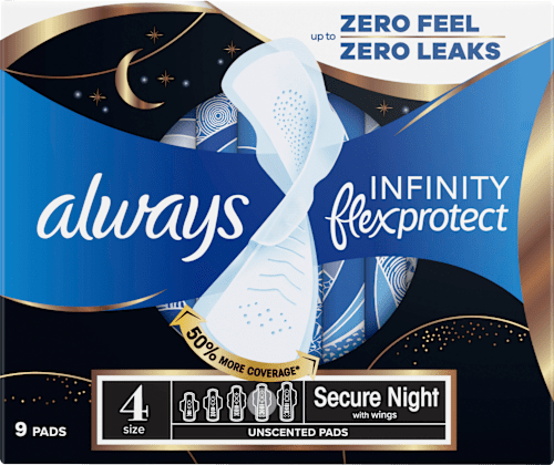 Binden mit Flügeln Infinity flex protect Nacht Extra always