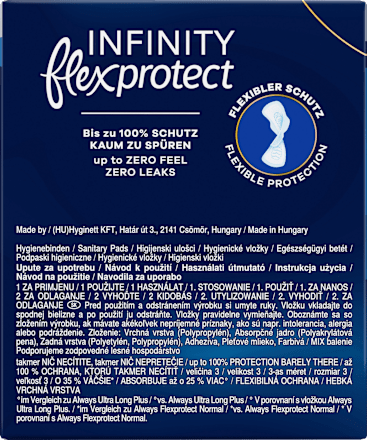Binden mit Flügeln Infinity flex protect Nacht always