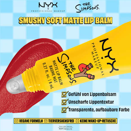 Lipbalm Smushy Simpsons Maggie Rebel Red  NYX PROFESSIONAL MAKEUP