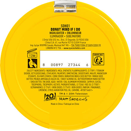 Highlighter Simpsons Homer Donut Mind If I Do, Light NYX PROFESSIONAL MAKEUP