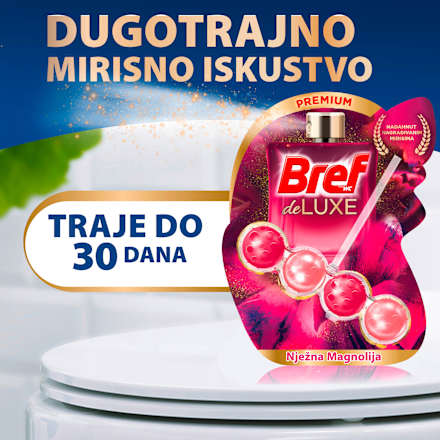 DeLuxe osvježivač za WC školjku Delicate Magnolia, 3 x 50 g Bref