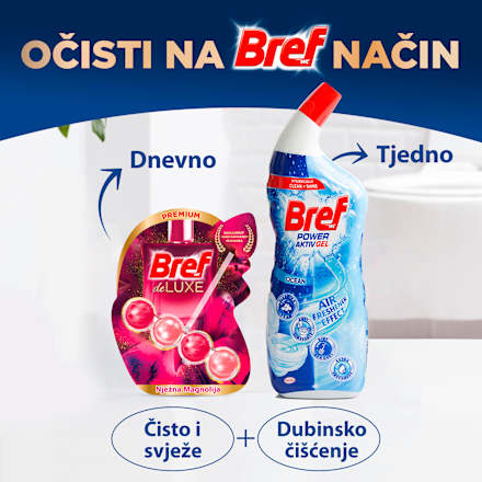 DeLuxe osvježivač za WC školjku Delicate Magnolia, 3 x 50 g Bref