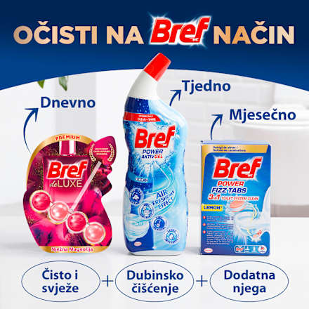 DeLuxe osvježivač za WC školjku Delicate Magnolia, 3 x 50 g Bref