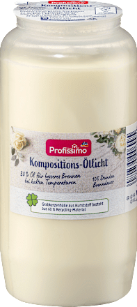 Grabkerze Kompositions-Öllicht weiß Profissimo