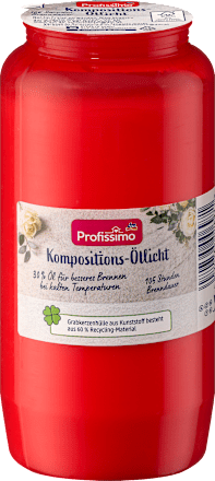 Grabkerze Kompositions-Öllicht rot Profissimo
